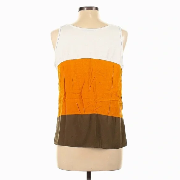 ZARA W&B Collection Mixed Media Paneled Color Block Sleeveless Tank Top - Picture 9 of 14